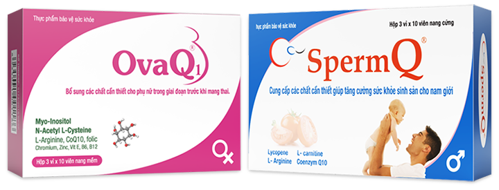 Hộp sản phẩm OvaQ1 và SpermQ